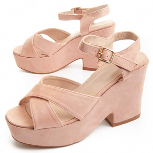 Sandalias De Tacón - Rosa - Altura: 10 cm