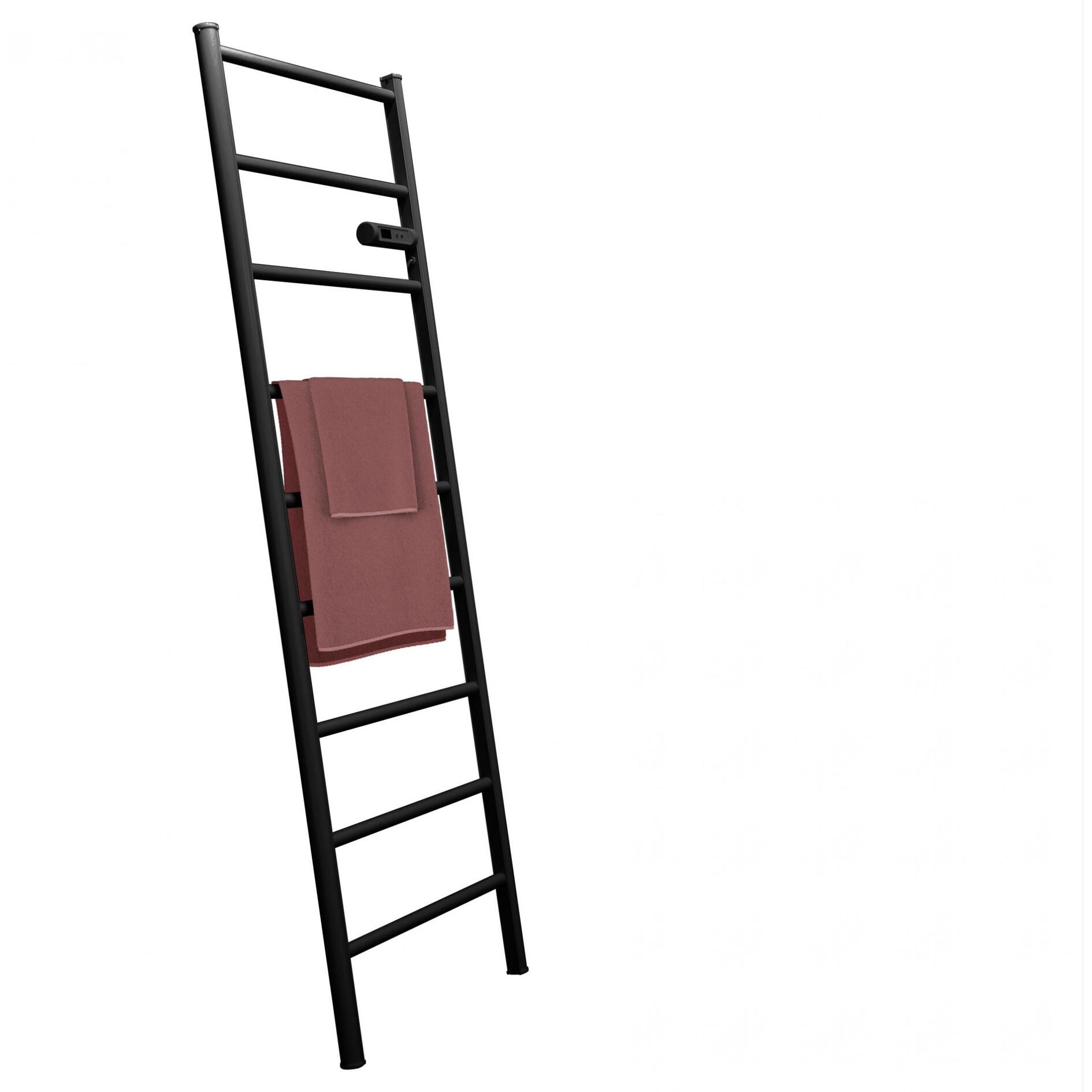 Toallero eléctrico alto con forma de escalera color negro NTW STAIR B PURLINE