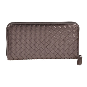 Portafogli Donna colore Marrone-in pelle Made in Italy L20 cm X W11 cm X H2 cmcm