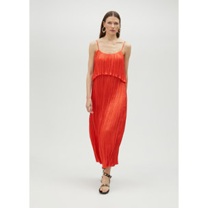 Vestito midi con volant