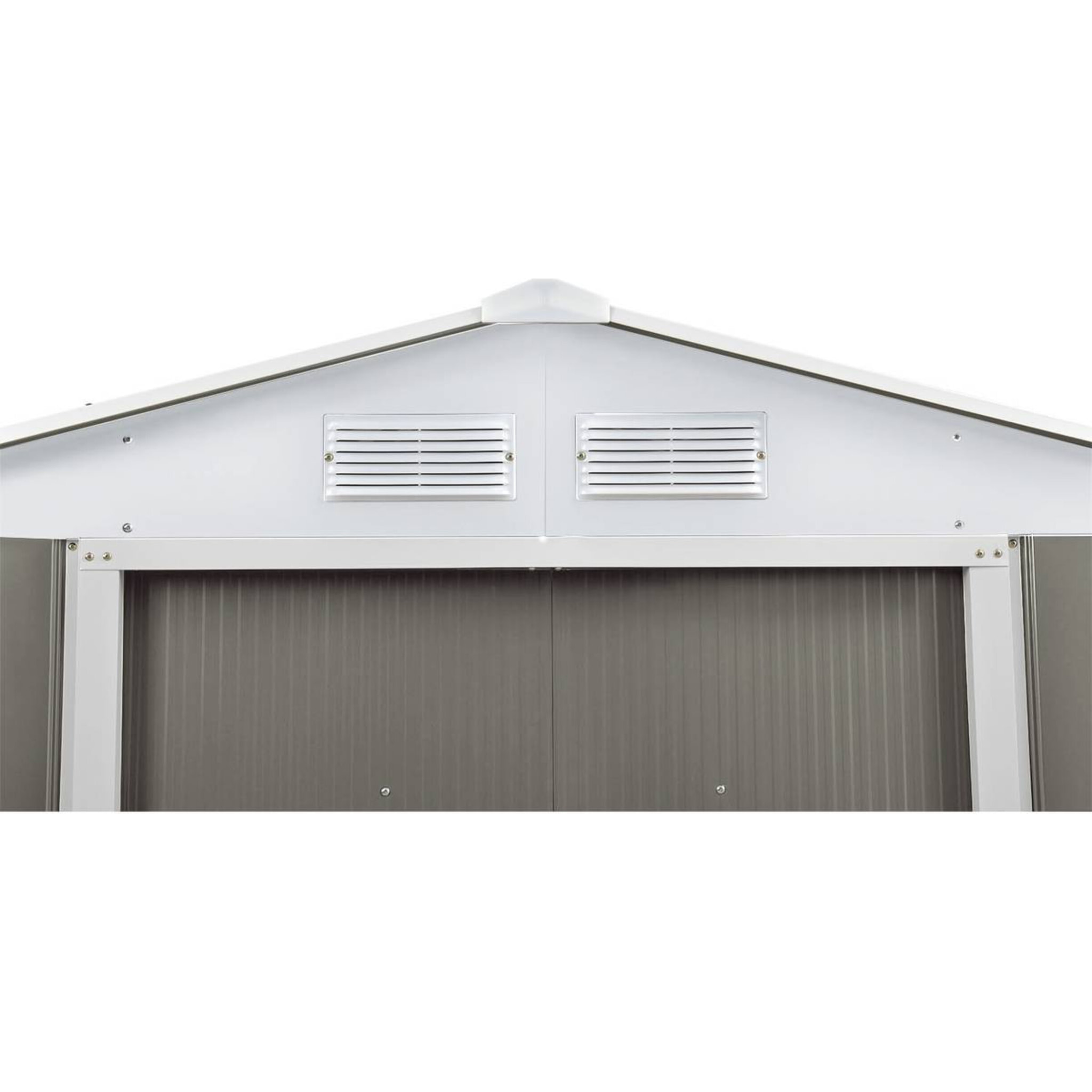 Abri de jardin métal "Dallas" - 5,29 m2 (4,83 m2 au sol) - Taupe