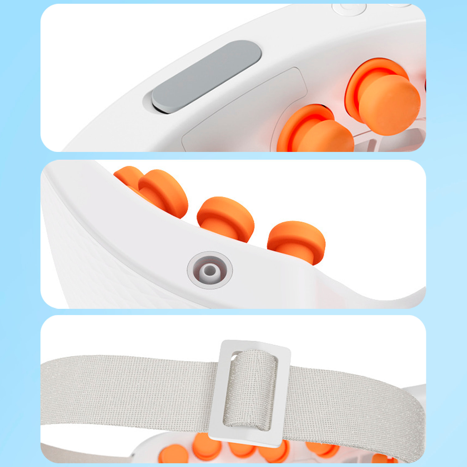 Massaggiatore per occhi 3D con calore e nebulizzazione. Musica locale e Bluetooth, tre modalità di utilizzo e batteria ricaricabile.