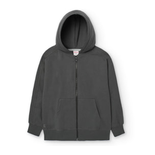 Chaqueta felpa con capucha unisex