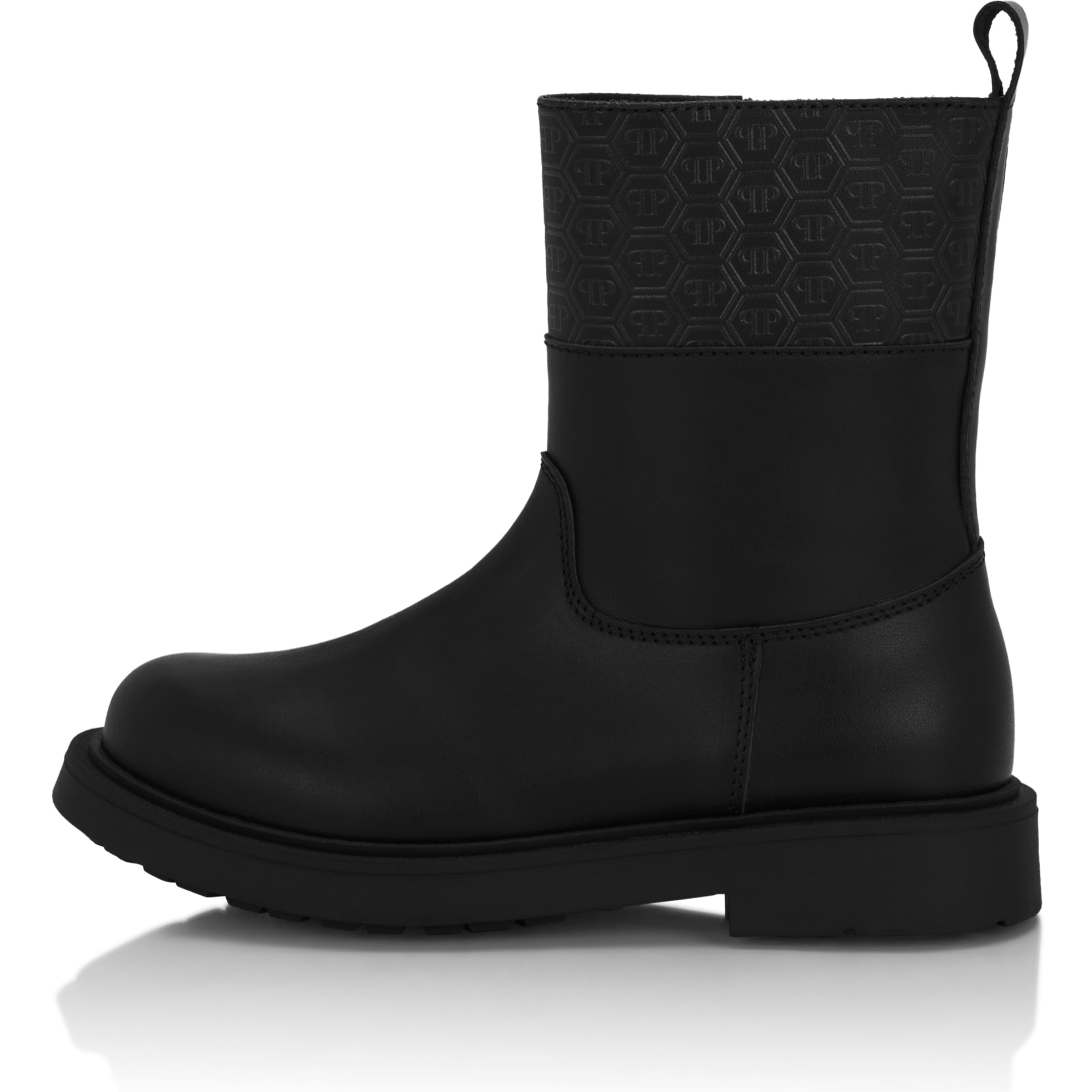 PHILIPP PLEIN Leather Low Boots Monogram