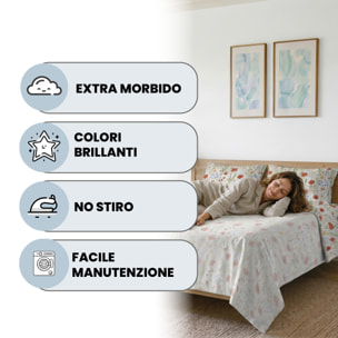 COMPLETO LETTO SINGOLO KARMA - 100% Microfibra