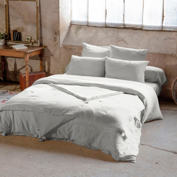 Taie d'oreiller 100 % gaze de coton nuage