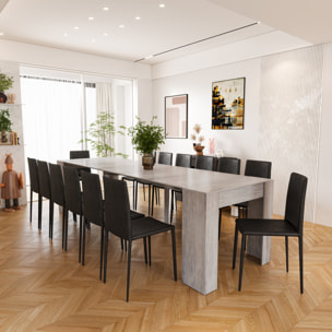 Tavolo Consolle Allungabile Oslo Fino A 3 Metri Tavolo 14 Posti Salvaspazio Design Moderno Elegante Consolle Casa Ufficio 78x51x90 cm Grigio Cemento