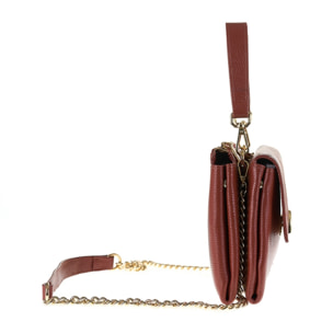 Borsa a spalla da donna Made in Italy - Modello Solara Lux - 100% pelle - 21.0 x 16.0 x 6.5 cm