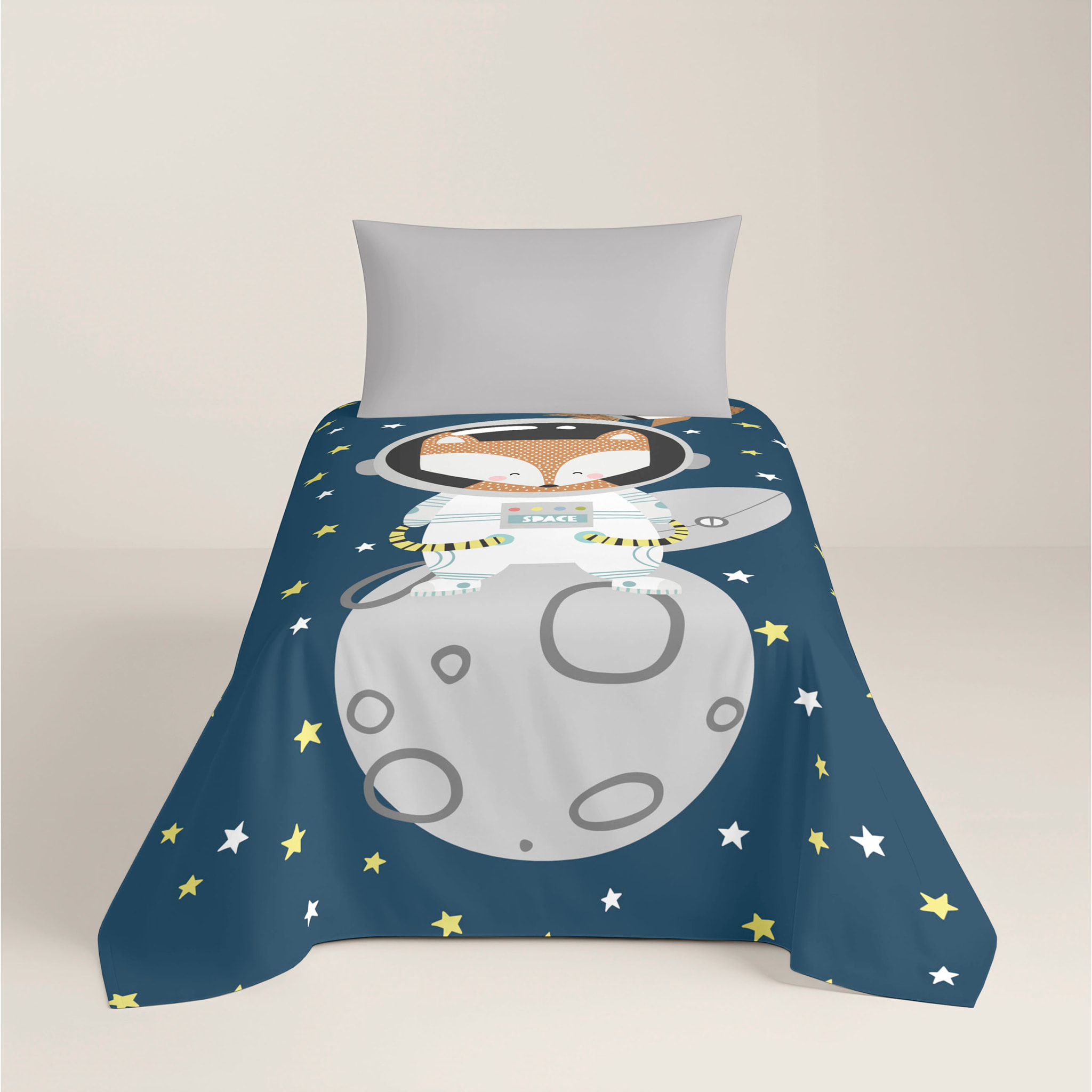 Cool Kids - Juego de Sábanas Estampadas - Infantil - Incluye 1 Funda de Almohada + 1 Sábana Bajera - 100% Algodón - Neil