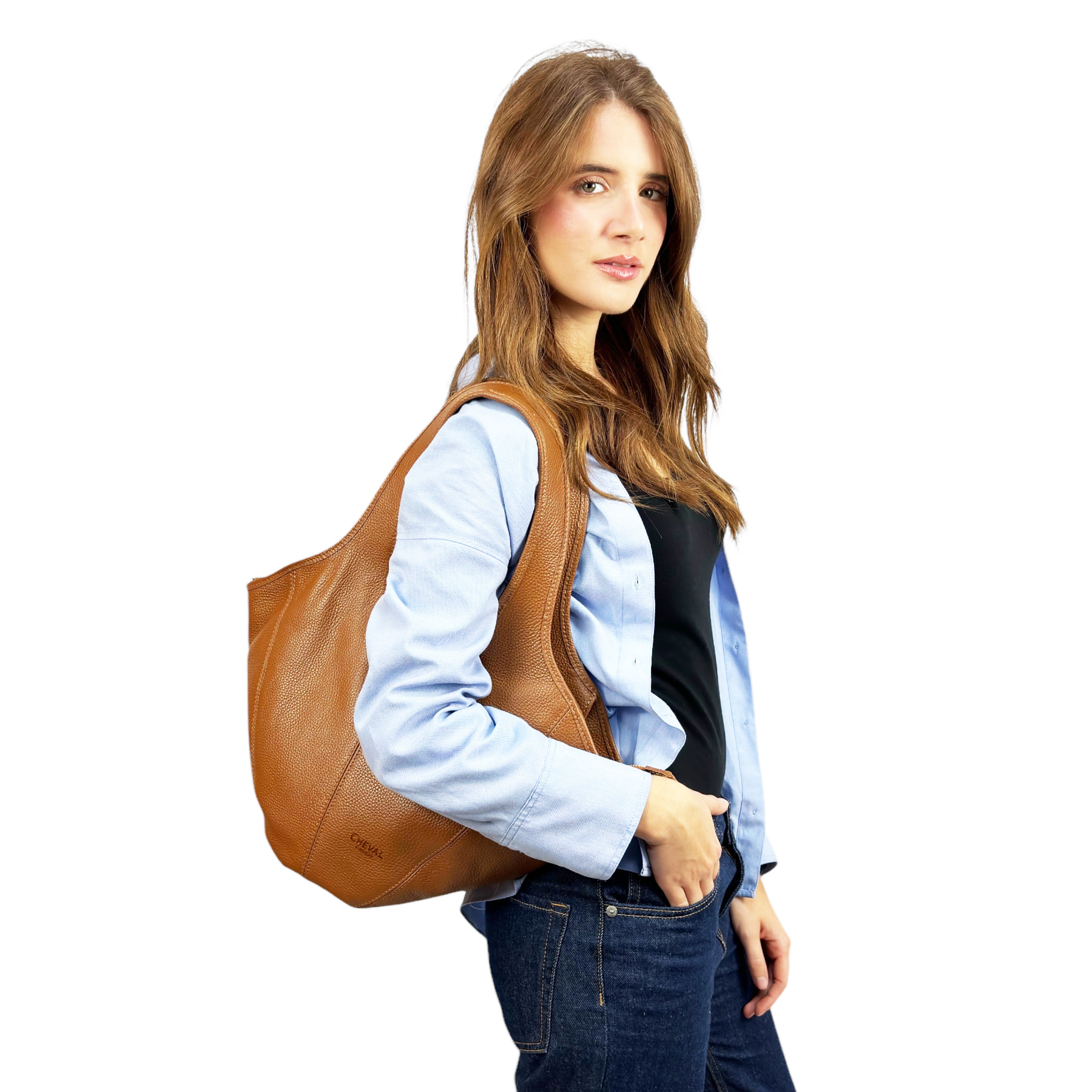 Bolso de Hombro Cheval Firenze Nuvola Camel