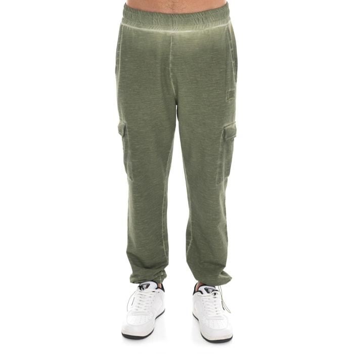 Pantalones deportivos de lavado antiguo para hombre