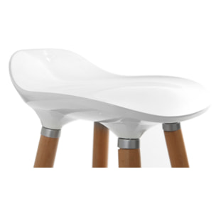 Tabourets de bar scandinaves blancs H74 cm (lot de 2) GILDA