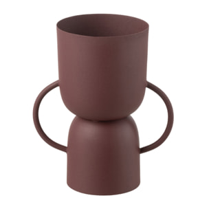 J-Line vase Coupe - fer - bordeaux - 23.5 cm de hauteur
