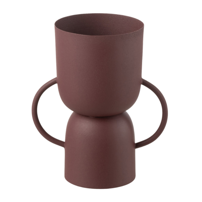 J-Line vase Coupe - fer - bordeaux - 23.5 cm de hauteur