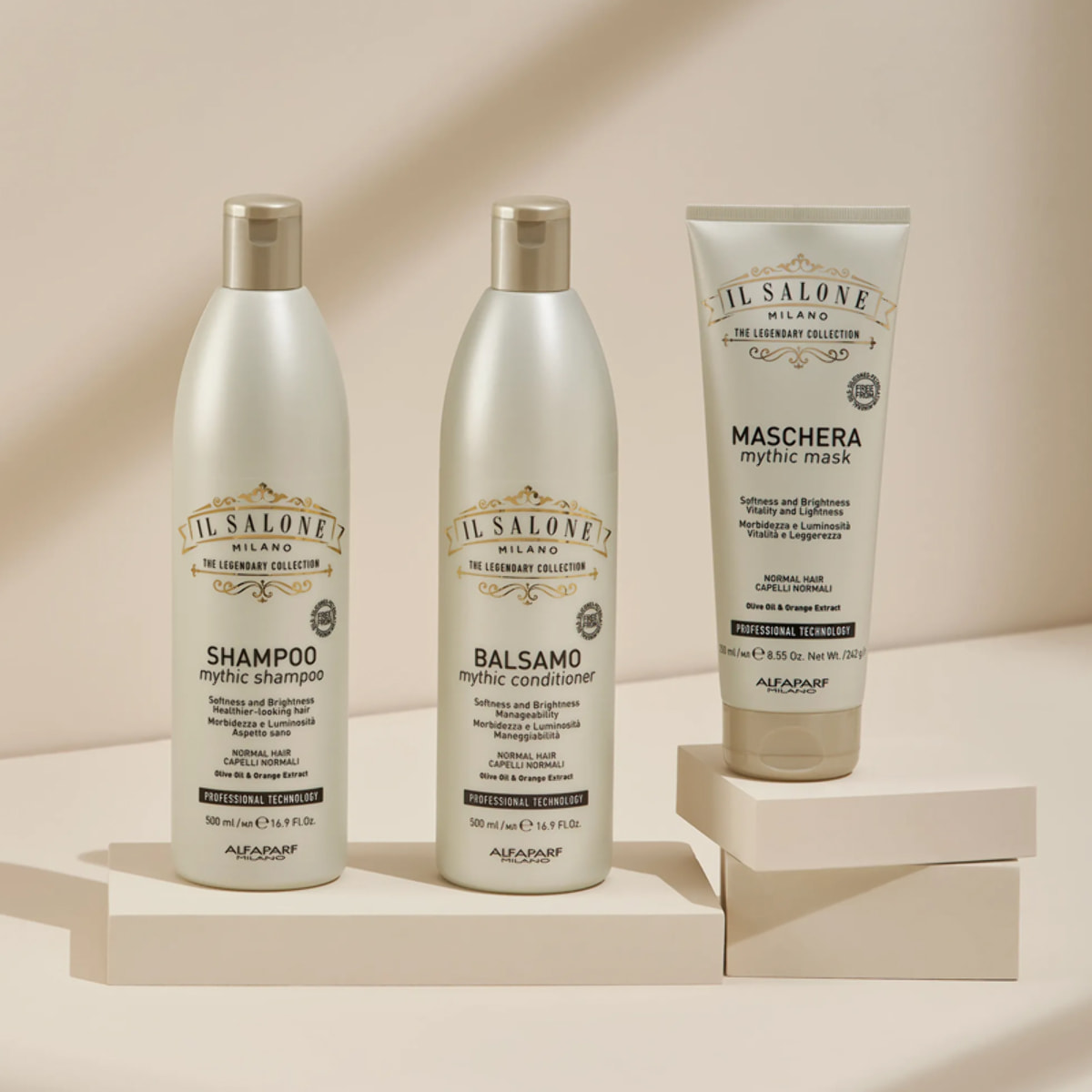 ALFAPARF MILANO Kit Il Salone Mythic Shampoo 500ml + Mask 250ml + Conditioner 500ml