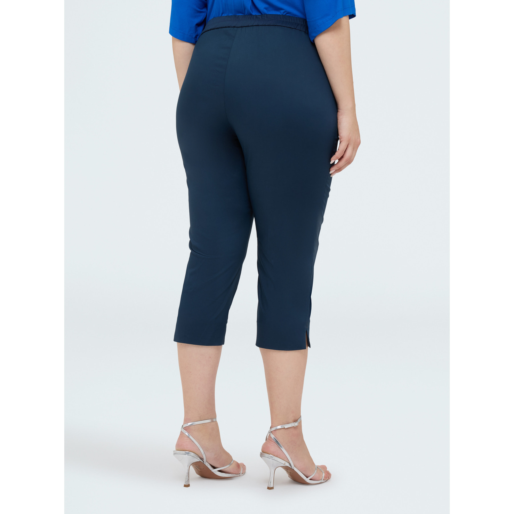 Fiorella Rubino - Pantalones Capri de mezcla de algodón - Azul