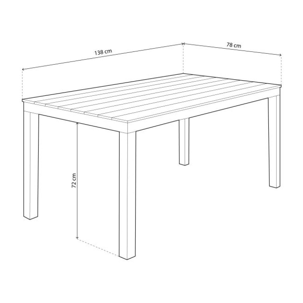 Mesa de exterior Ohana Blanco