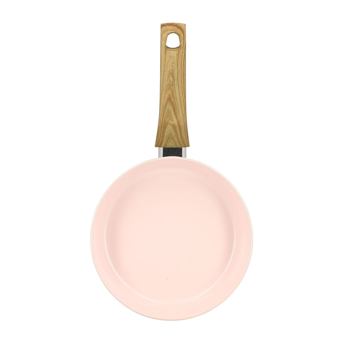 Poêle en revêtement céramique 20cm rose - tous feux COLORAMA