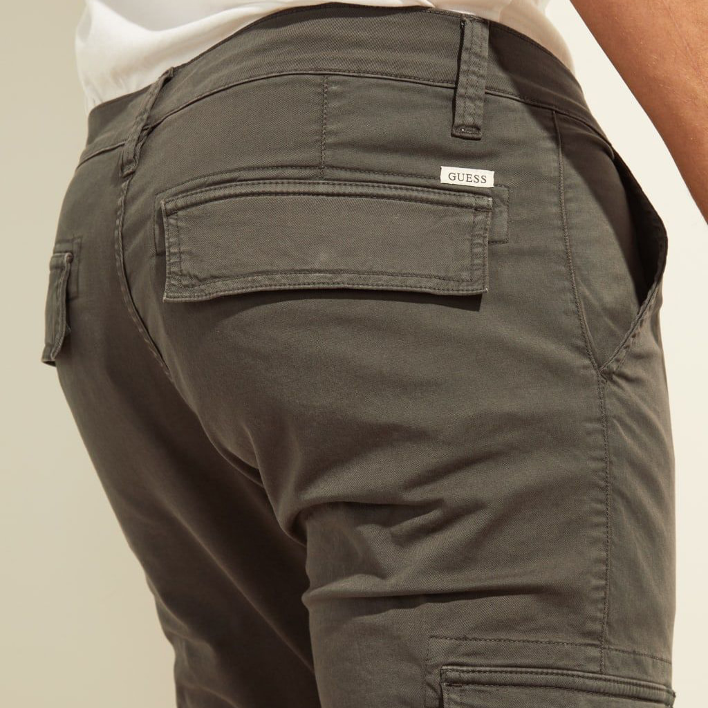 Pantalon - inspiration cargo - coton - gris foncé