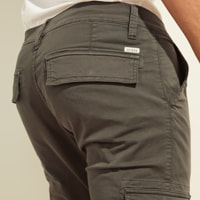 Pantalon - inspiration cargo - coton - gris foncé