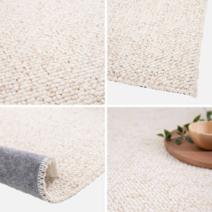 Tapis intérieur bouclette crème effet chiné WALTER