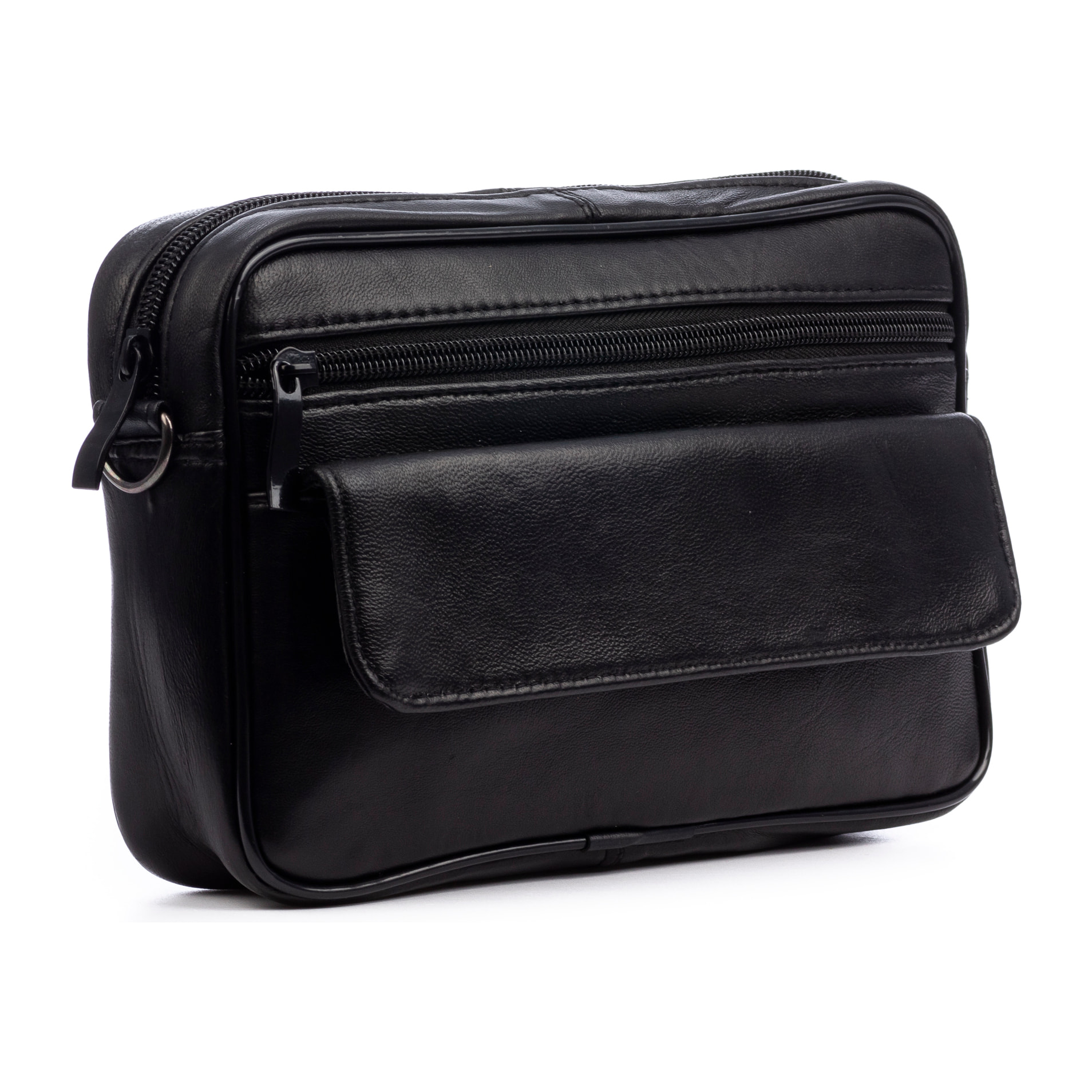 Atri bolso bandolera con 4 compartimentos de piel Dollaro.