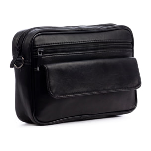 Atri bolso bandolera con 4 compartimentos de piel Dollaro.