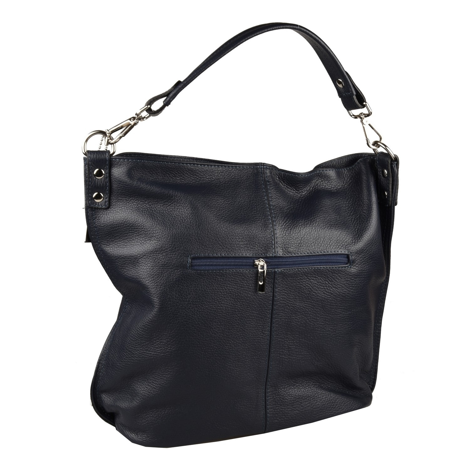 Borse Donna colore Blu-in pelle Made in Italy L31 cm X W32 cm X H16 cmcm