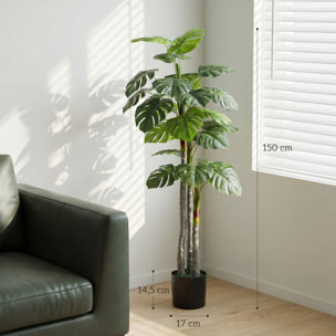 Arbre Monstera Artificiel 150 cm en Pot Décoration de Bureau ou Maison
