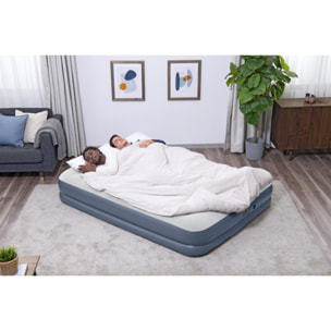 Bestway Matelas gonflable 2 personnes avec pompe rechargeable 203x152x36cm