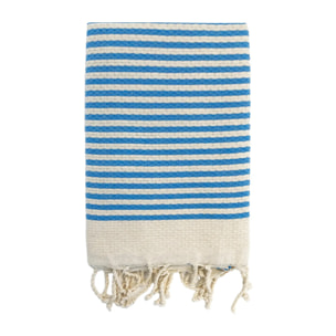 Fouta traditionnelle Yadara Turquoise 200x200 190g/m²