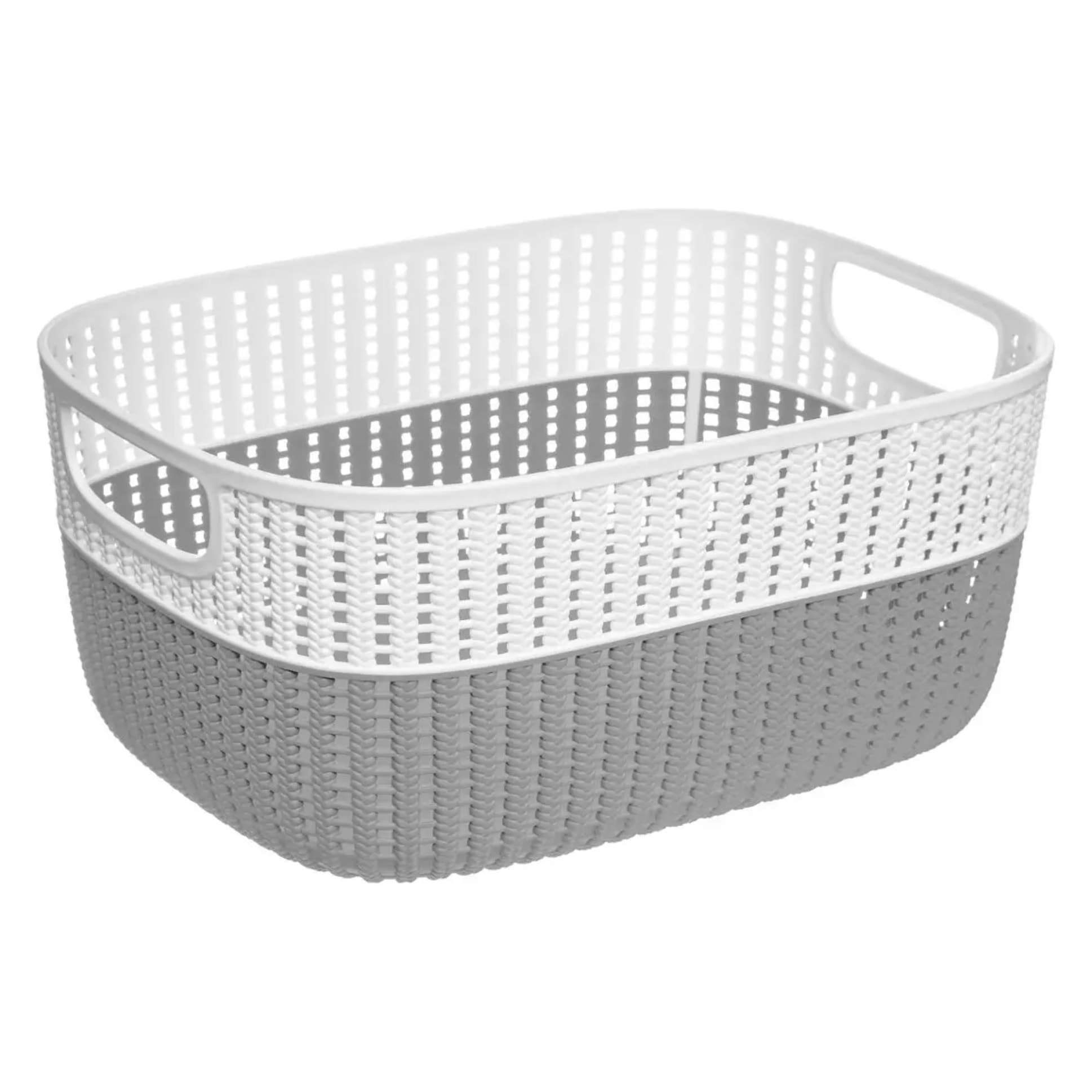 Panier en plastique 1,5L blanc gris