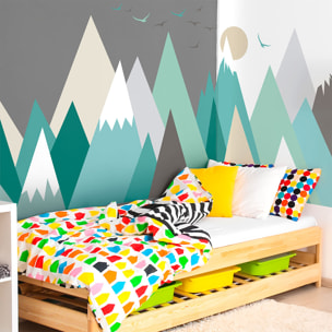 Stickers muraux enfants - Décoration chambre bébé - Autocollant Sticker mural géant enfant montagnes scandinaves WESKA