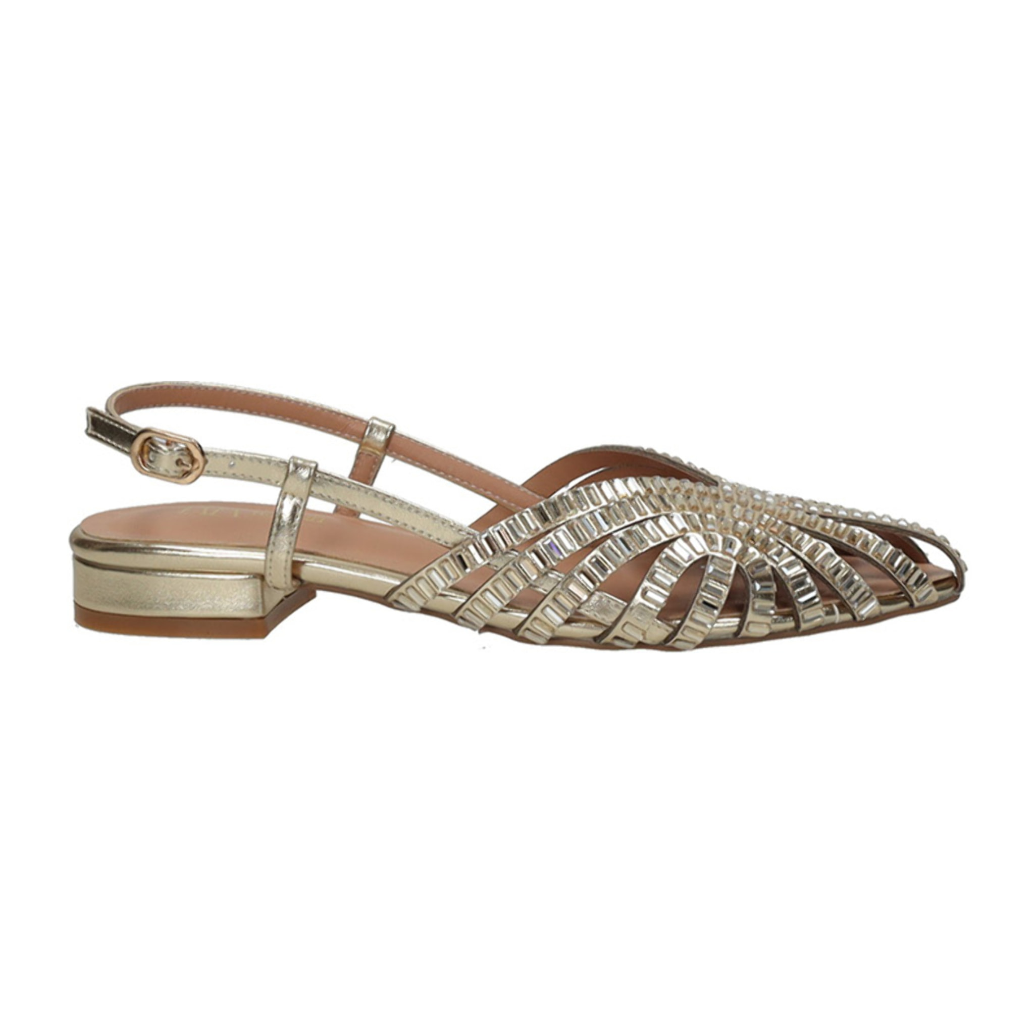 Décolleté sling back Donna Tata Italia Dorato