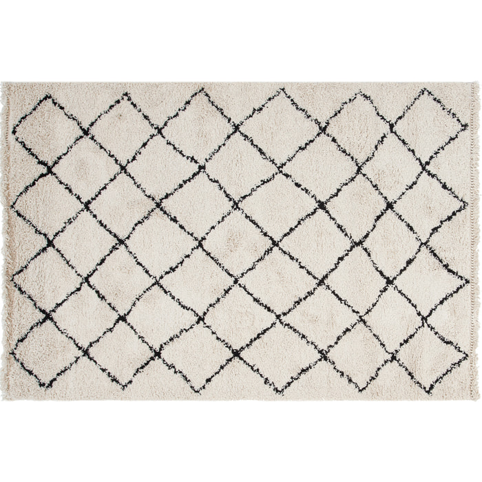 Tapis /  descente de lit style berbère écru 60 x 120 cm ZELIA