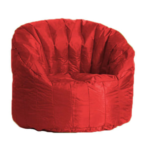 Poltrona Allos, Seduta imbottita, Divano singolo da salotto, Sedia con braccioli, Made in Italy, 80x80 h80 cm, Rosso