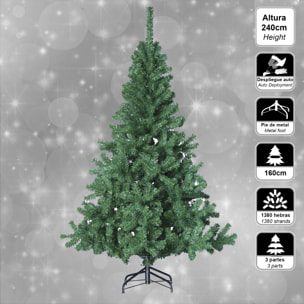 Elegante Arból de navidad verde 240 cm