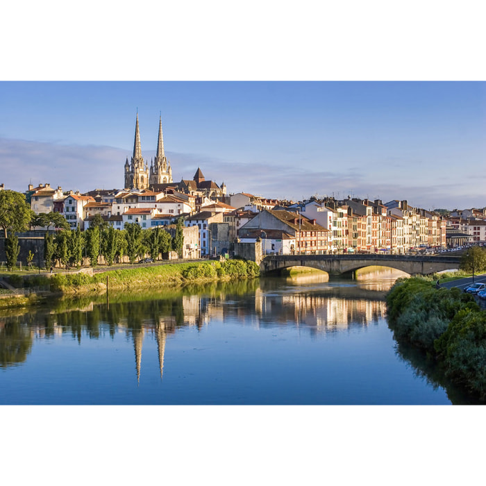 Tableau sud ouest bayonne et la nive  Toile imprimée
