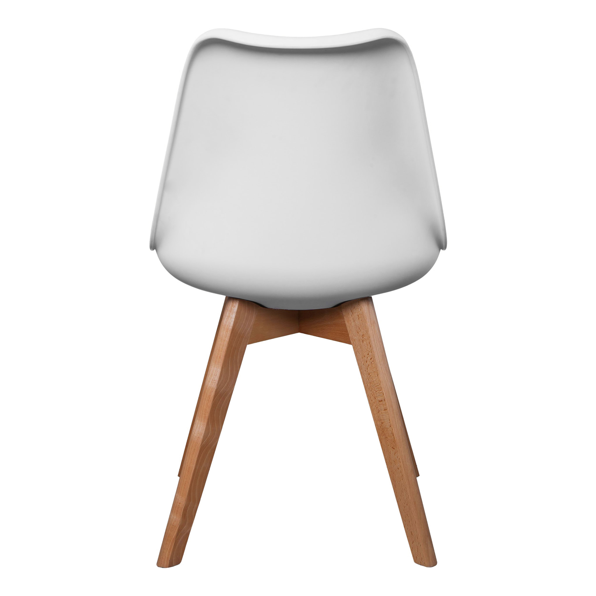 Chaise Scandinave Coque Rembourree Blanc - Lot De 4