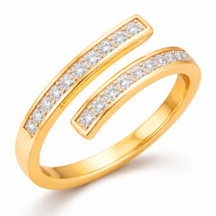 Anillo Dotza acabado oro amarillo 18k
