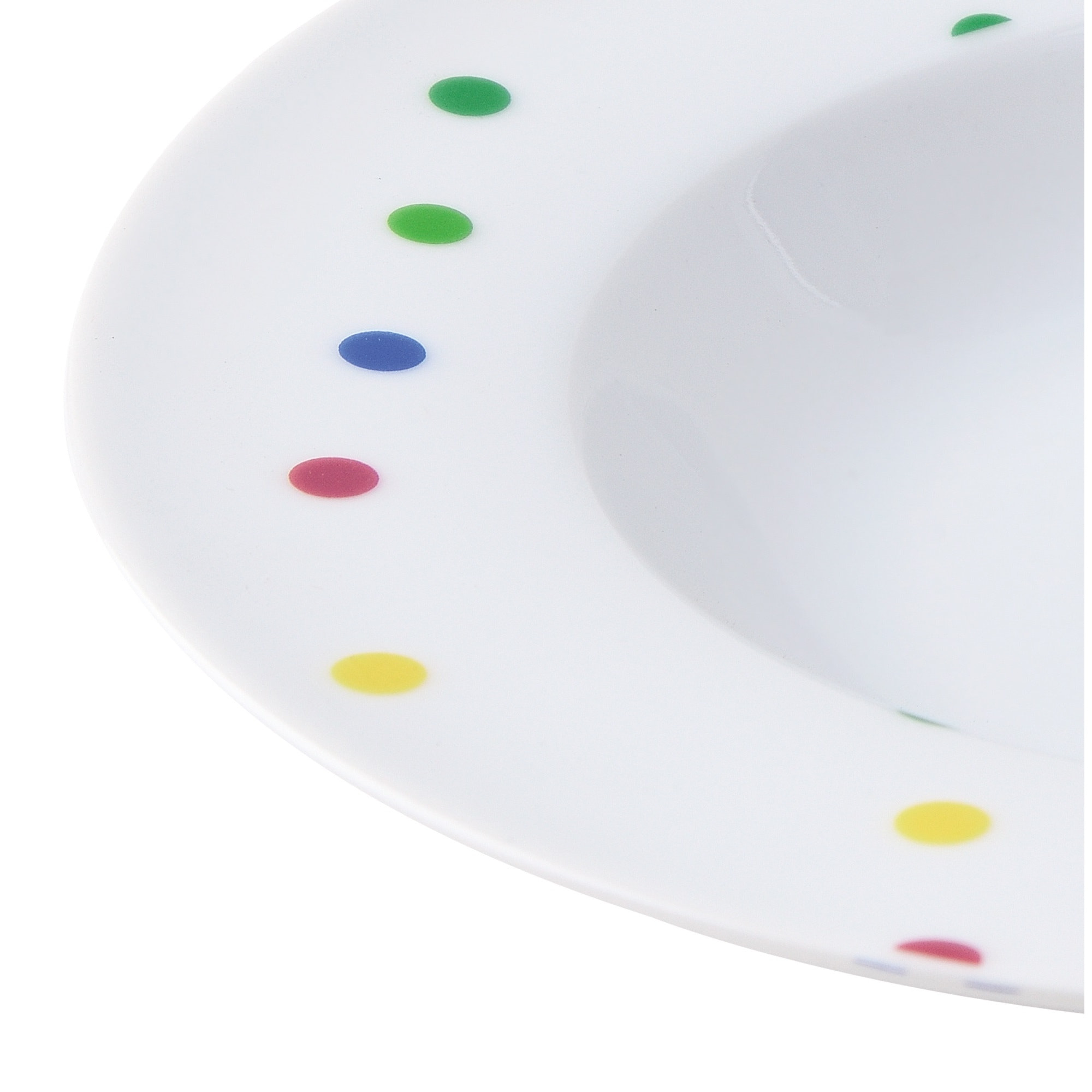 Set 18pcs vajilla porcelana diseño puntos de colores  benetton