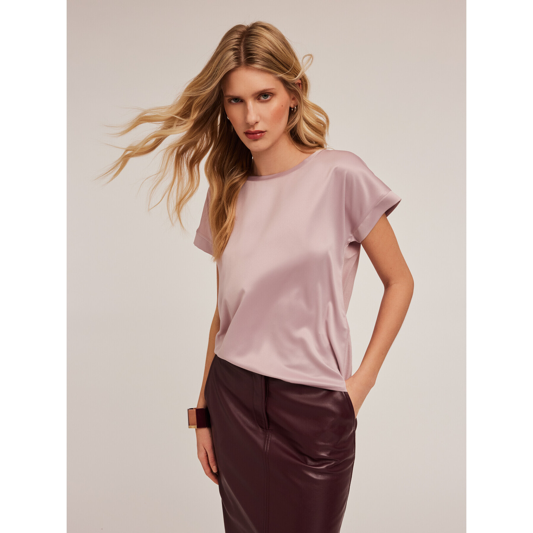 Motivi - Camiseta bimaterial - Rosa