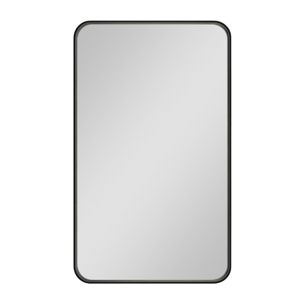 60x80 cm miroir suspendu rectangulaire, cadre en aluminium, noir (SATZOB6080CE)