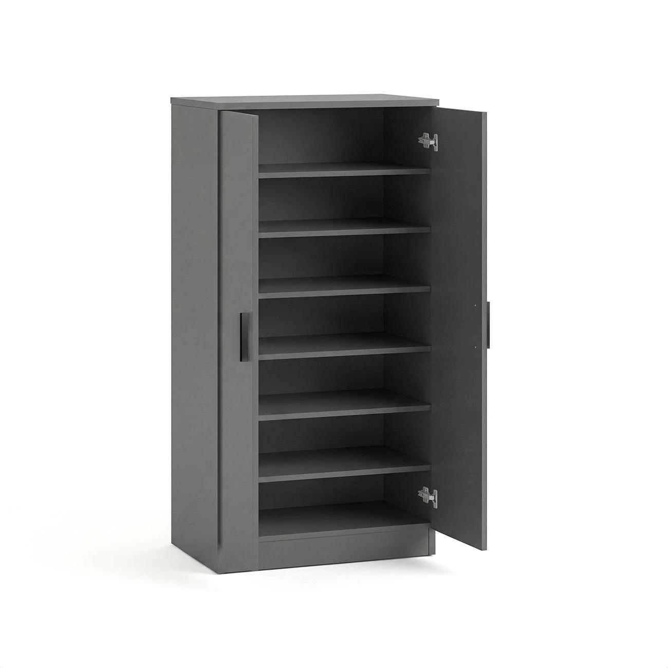 Zapatero de 2 puertas en gris grafito 55x108 cm Liam Gris Grafito