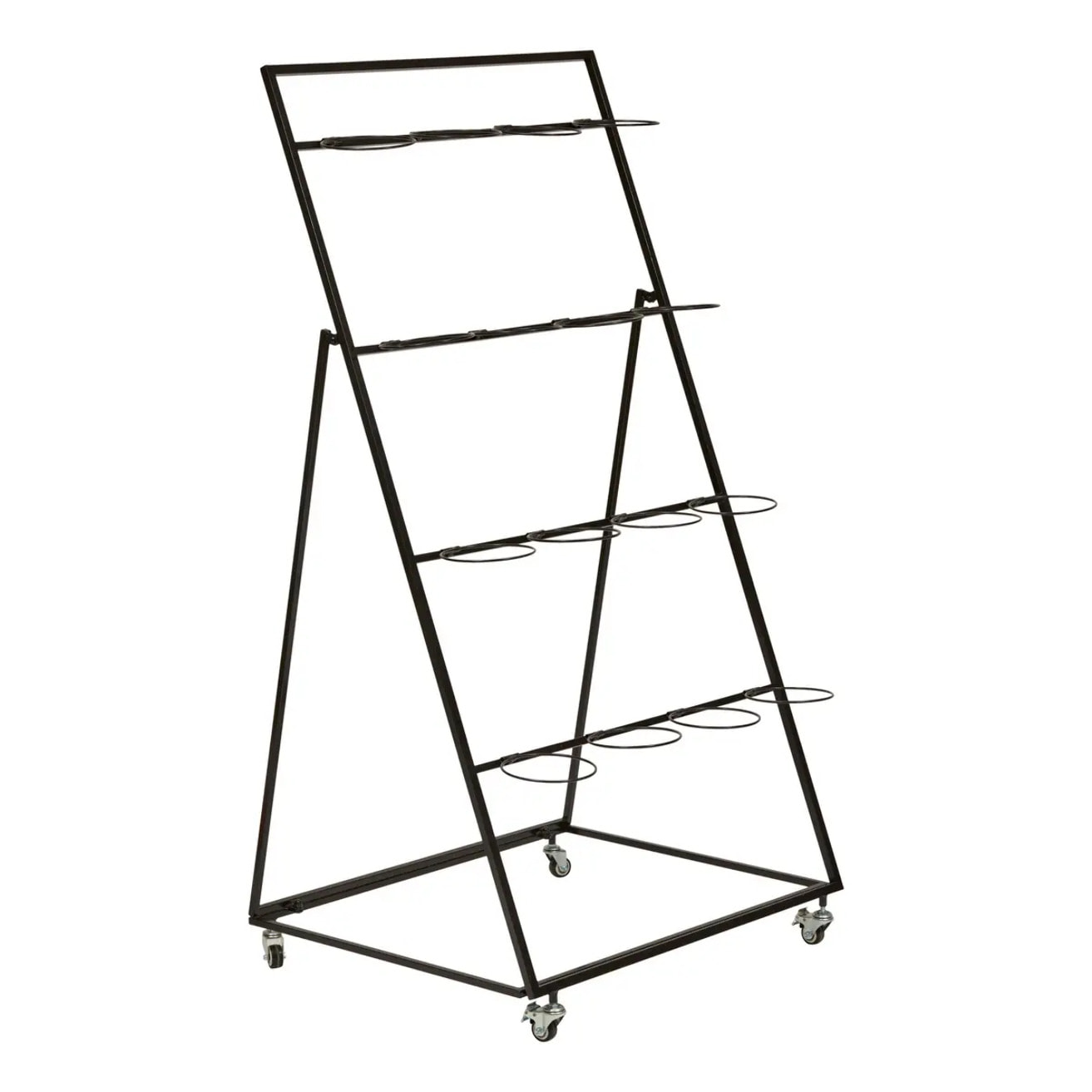 Présentoir pour 16 Fleurs Meika en Acier H149cm Argent