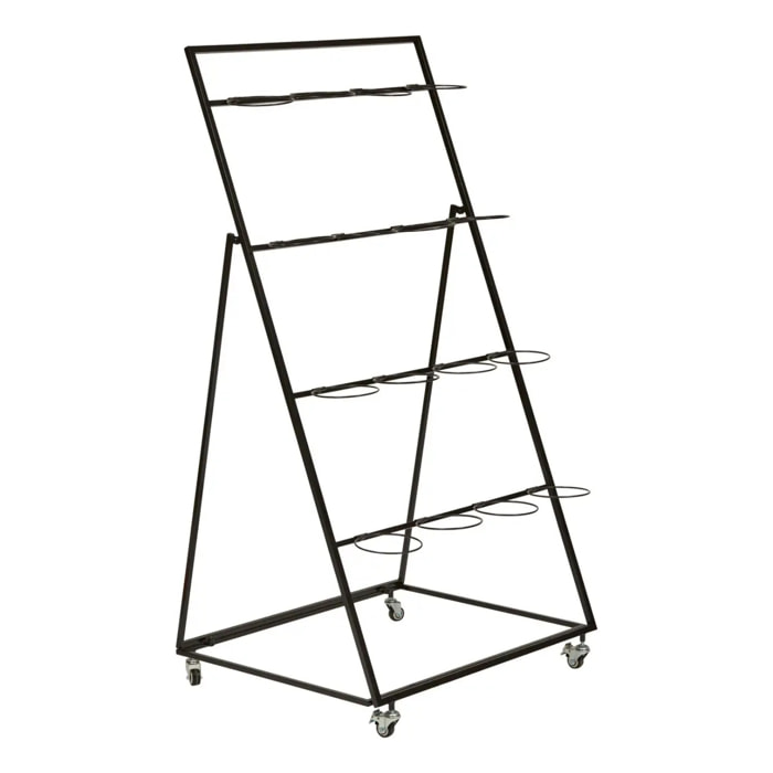 Présentoir pour 16 Fleurs Meika en Acier H149cm Argent
