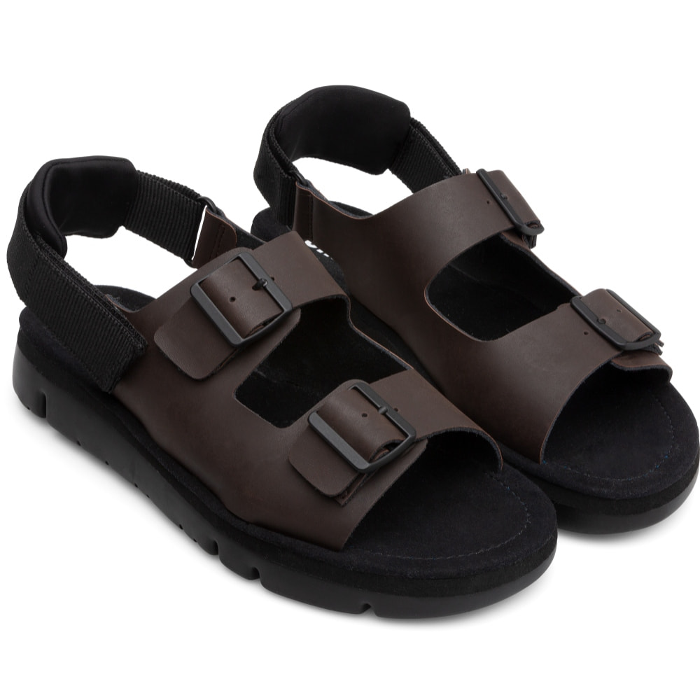 Camper Sandalias Hombre Oruga Marrón