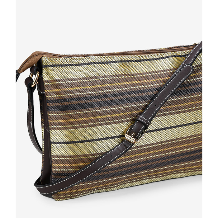 Bolso en rafia marrón