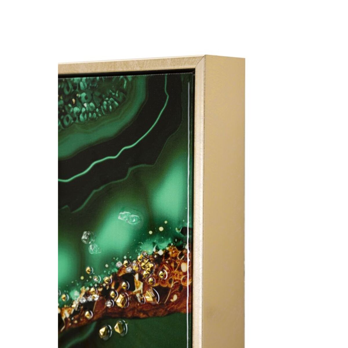 DIPINTO SU TELA LACCATO SMERALDY -A- C/CORNICE CM 82X4X62