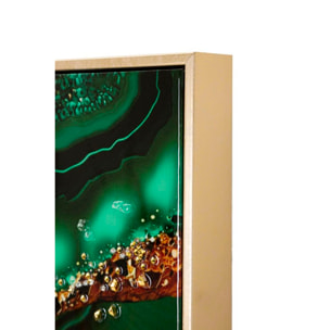 DIPINTO SU TELA LACCATO SMERALDY -A- C/CORNICE CM 82X4X62